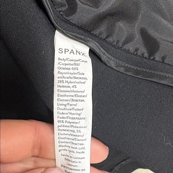 Spanx Women’s Perfect Black Collarless Blazer Size Large - Picture 10 of 11